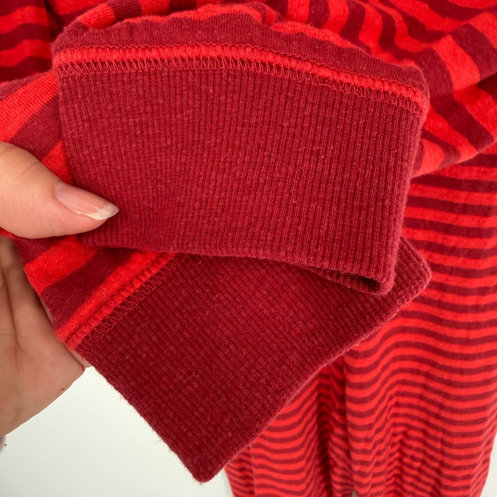 MARINE LAYER‎ RED STRIPED ONE PIECE PAJAMA MODAL ORGANIC COTTON SMALL - Picture 5 of 10